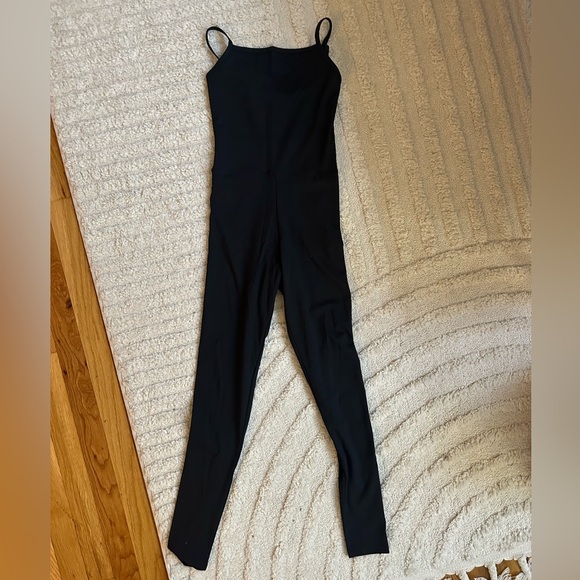 Girlfriend Collective Black Cami Unitard - Picture 1 of 5